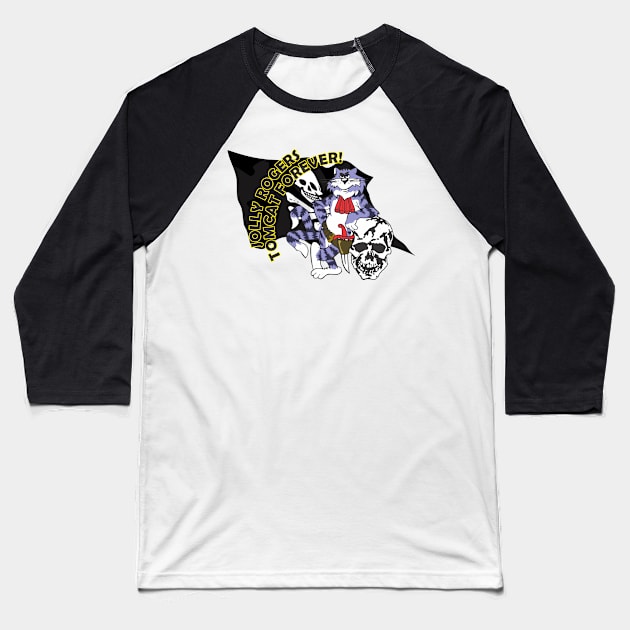 Tomcat Forever Jolly Rogers Baseball T-Shirt by MBK